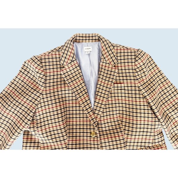 J CREW Factory Herringbone Wool Blend Schoolboy Blazer Jacket Sz 18 - Picture 4 of 8